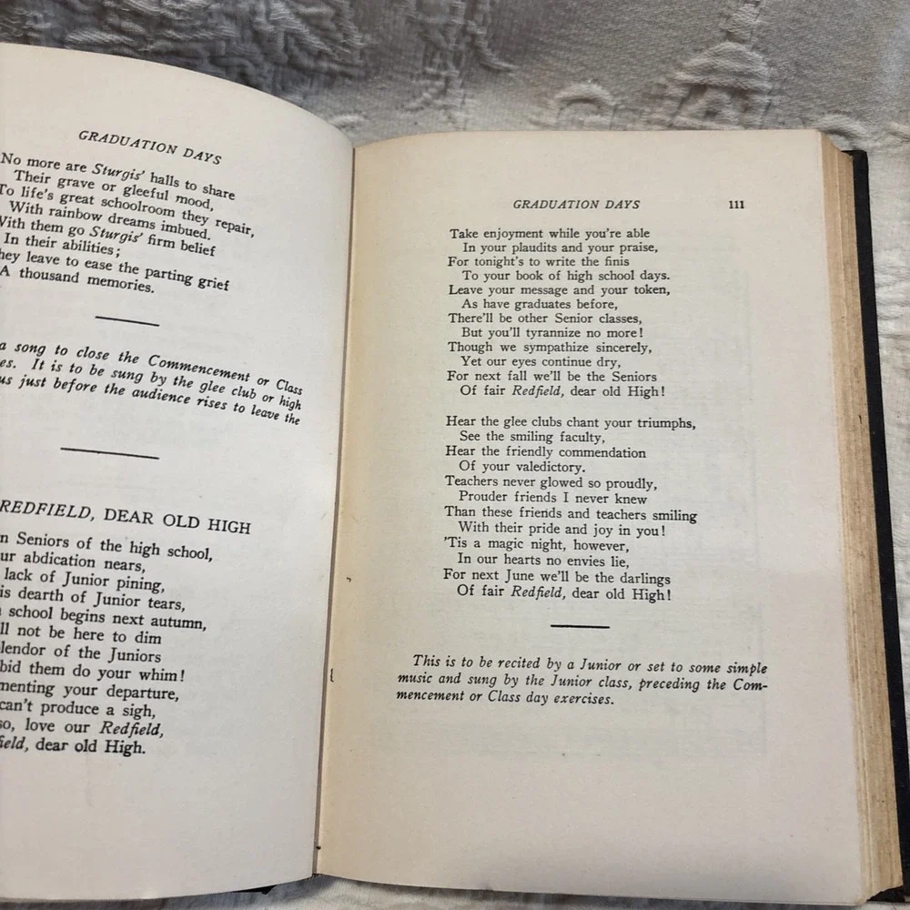 1926 Graduation Days by Ann Gladys Lloyd March Brothers Seniors Preparation